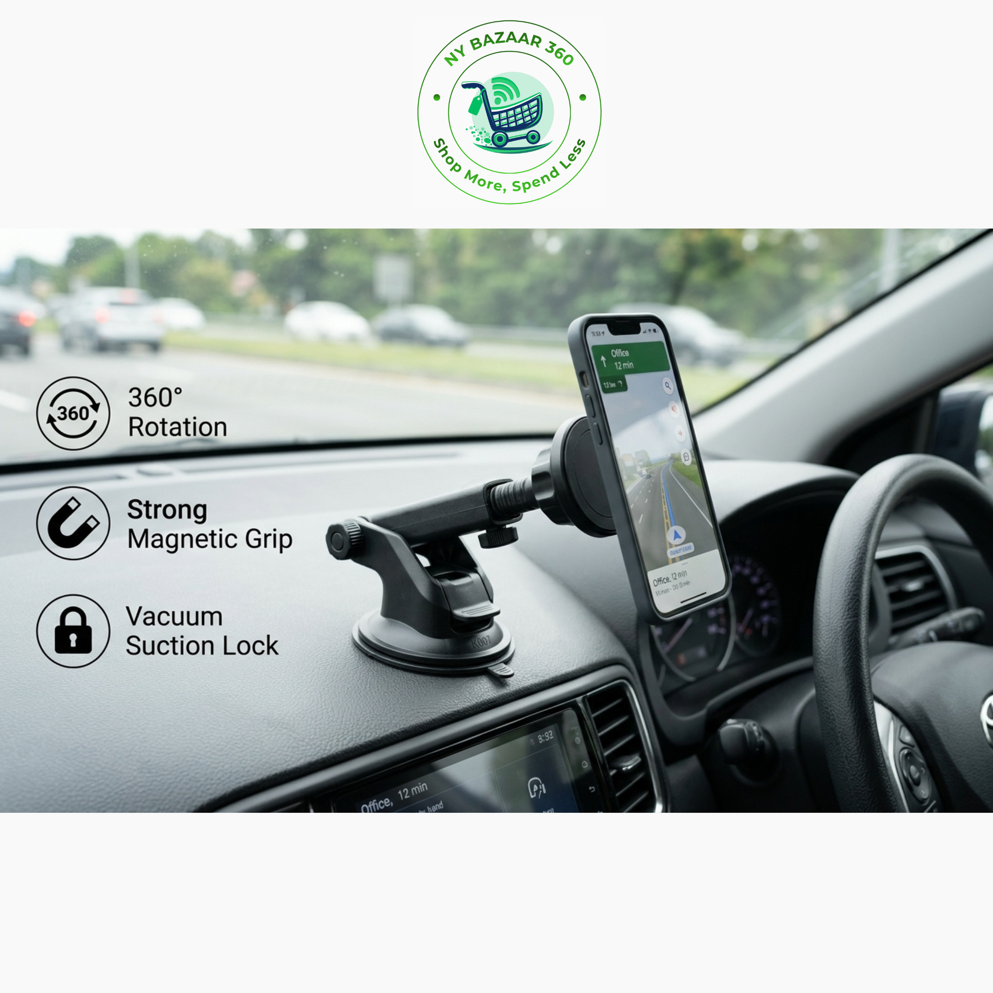 360 degree angle Vacuum Suction Magnetic Phone Holder